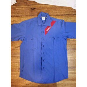 Sodexo Shirt Men's Small Short Sleeve Button Up Employee‎ Workwear Stretch Shirt